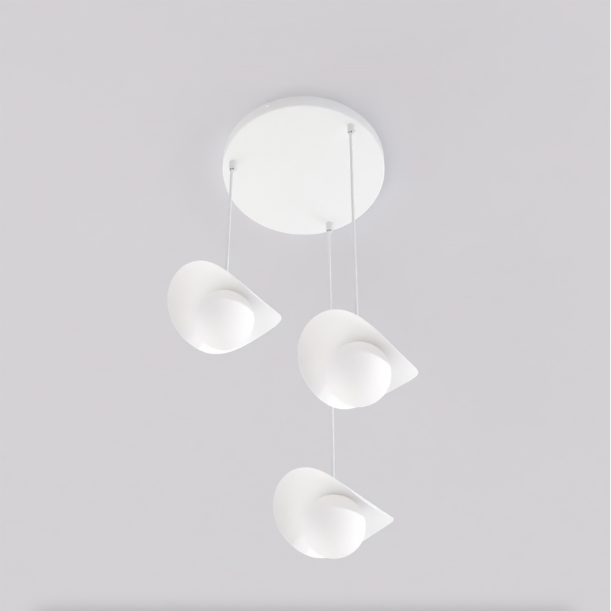 Lámpara colgante con cable RITUAL 3xG9/8W/230V blanca