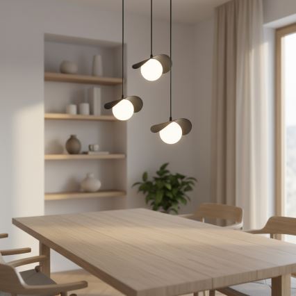 Lámpara colgante con cable RITUAL 3xG9/8W/230V negra