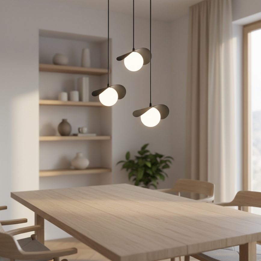 Lámpara colgante con cable RITUAL 3xG9/8W/230V negra