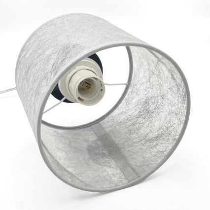 Lámpara colgante con cable ROSA 1xE27/60W/230V negra/gris