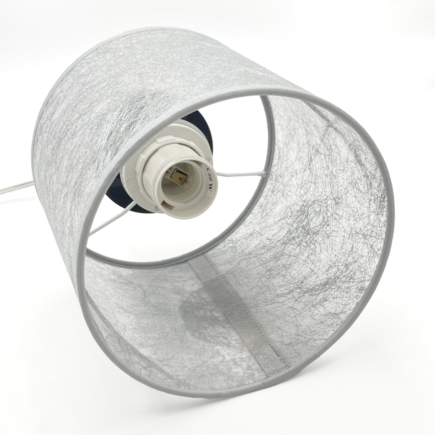 Lámpara colgante con cable ROSA 1xE27/60W/230V negra/gris