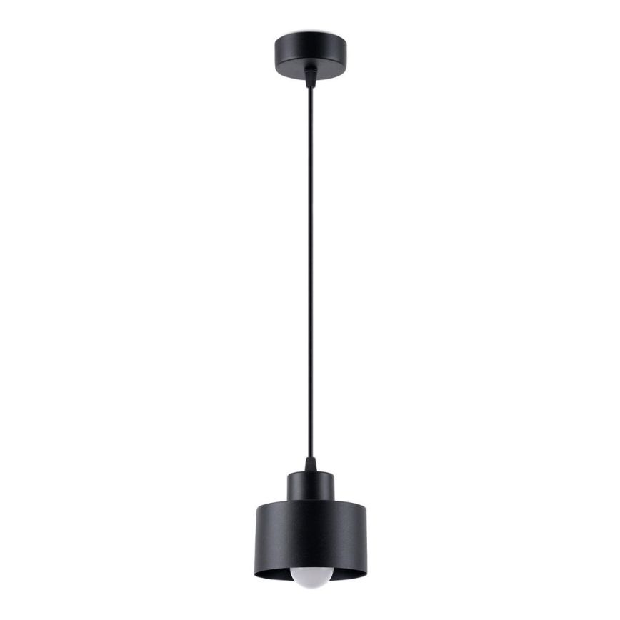 Lámpara colgante con cable SAVAR 1xE27/60W/230V negro