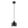 Lámpara colgante con cable SAVAR 1xE27/60W/230V negro