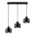 Lámpara colgante con cable SAVAR 3xE27/60W/230V negro