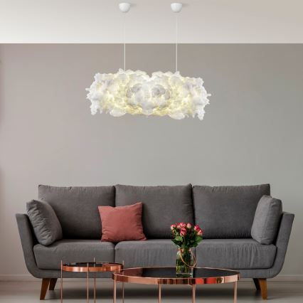 Lámpara colgante con cable SERENE 2xE27/40W/230V blanca