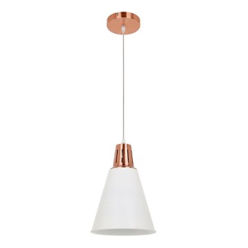 Lámpara colgante con cable SHADE 1xE27/15W/230V cobre/blanco