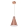 Lámpara colgante con cable SHADE 1xE27/15W/230V cobre