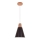 Lámpara colgante con cable SHADE 1xE27/15W/230V cobre/negro