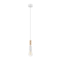 Lámpara colgante con cable SIMON 1xE27/60W/230V haya