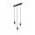 Lámpara colgante con cable SIMON 3xE27/60W/230V haya