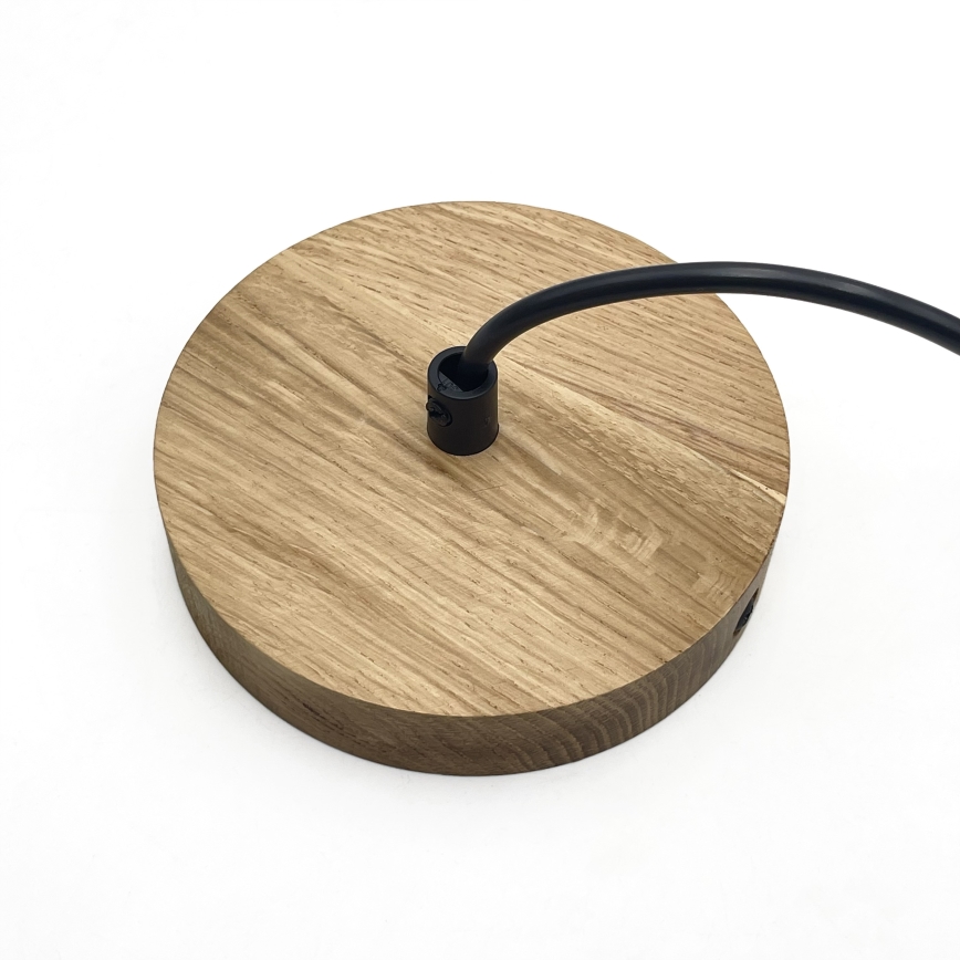 Lámpara colgante con cable SINGLE 1xE27/60W/230V, diámetro 28 cm, roble