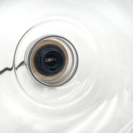 Lámpara colgante con cable SINGLE 1xE27/60W/230V, diámetro 28 cm, roble