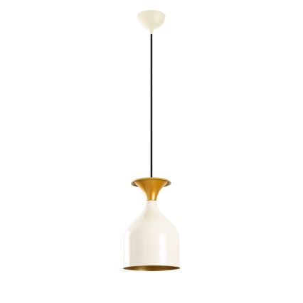 Lámpara colgante con cable SIVANI 1xE27/40W/230V blanco/cobre