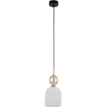 Lámpara colgante con cable SOPHIA 1xE14/10W/230V negro/ahumado/beige/blanco