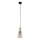 Lámpara colgante con cable SOPHIA 1xE14/10W/230V negro/beige ahumado