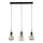 Lámpara colgante con cable SOPHIA 3xE14/10W/230V negra/verde/beige ahumado
