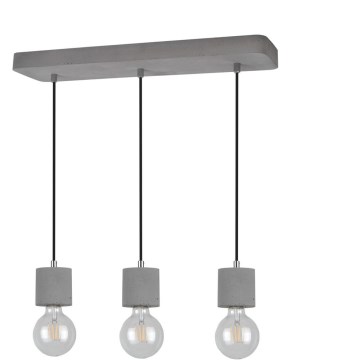 Lámpara colgante con cable STRONG 3xE27/60W/230V hormigón