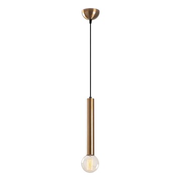 Lámpara colgante con cable TEMPO 1xE27/40W/230V dorada