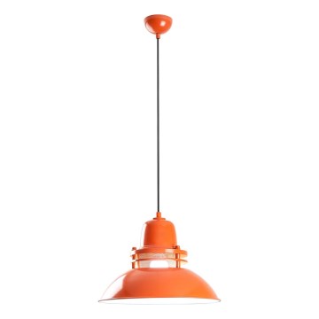 Lámpara colgante con cable TIBET 1xE27/40W/230V naranja