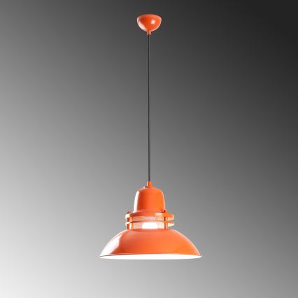 Lámpara colgante con cable TIBET 1xE27/40W/230V naranja