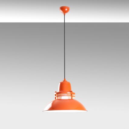 Lámpara colgante con cable TIBET 1xE27/40W/230V naranja