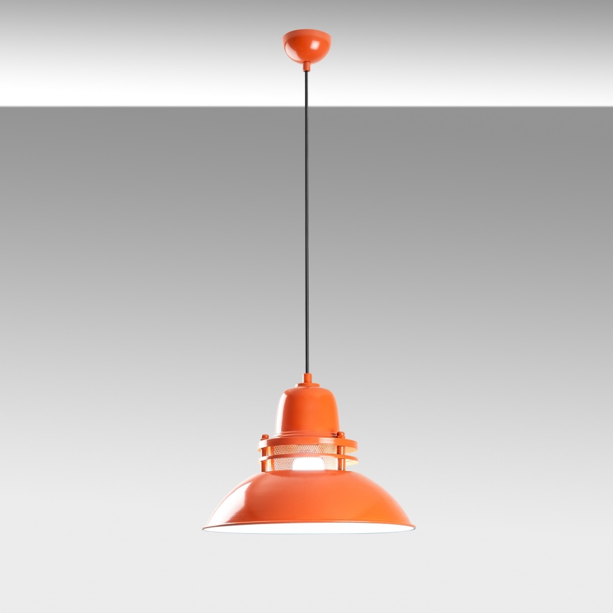 Lámpara colgante con cable TIBET 1xE27/40W/230V naranja