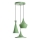 Lámpara colgante con cable TOM 3xE27/40W/230V verde