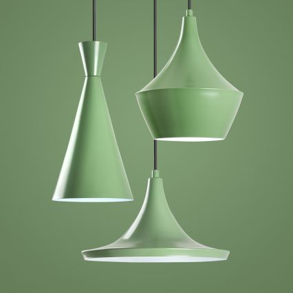 Lámpara colgante con cable TOM 3xE27/40W/230V verde