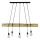 Lámpara colgante con cable TRABO 5xE27/60W/230V pino