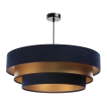 Lámpara colgante con cable TRINITI 1xE27/60W/230V azul/dorado