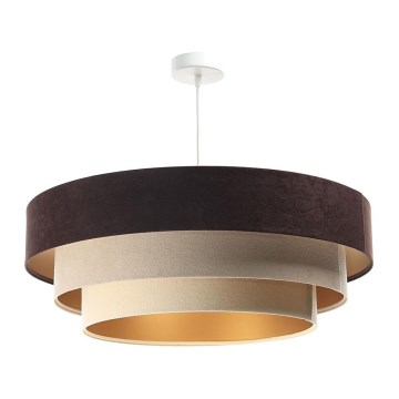 Lámpara colgante con cable TRINITI 1xE27/60W/230V marrón/beige/dorado