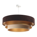 Lámpara colgante con cable TRINITI 1xE27/60W/230V marrón/dorado/beige