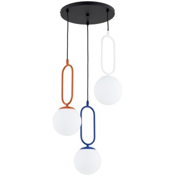 Lámpara colgante con cable VAVIL 3xE27/15W/230V multicolor