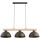 Lámpara colgante con cable VERTA 3xE27/15W/230V marrón/beige