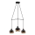 Lámpara colgante con cable YILDO 3xE27/40W/230V negro/cobre