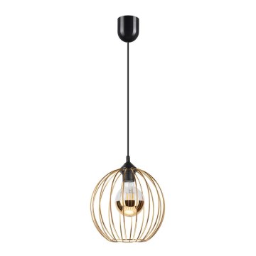 Lámpara colgante con cable ZOYA 1xE27/60W/230V dorado
