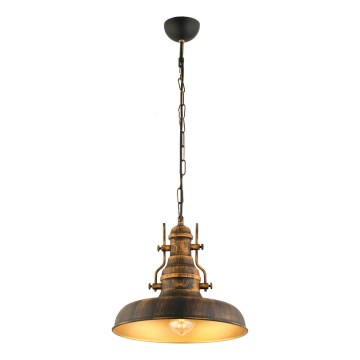 Lámpara colgante con cadena 1xE27/40W/230V bronce