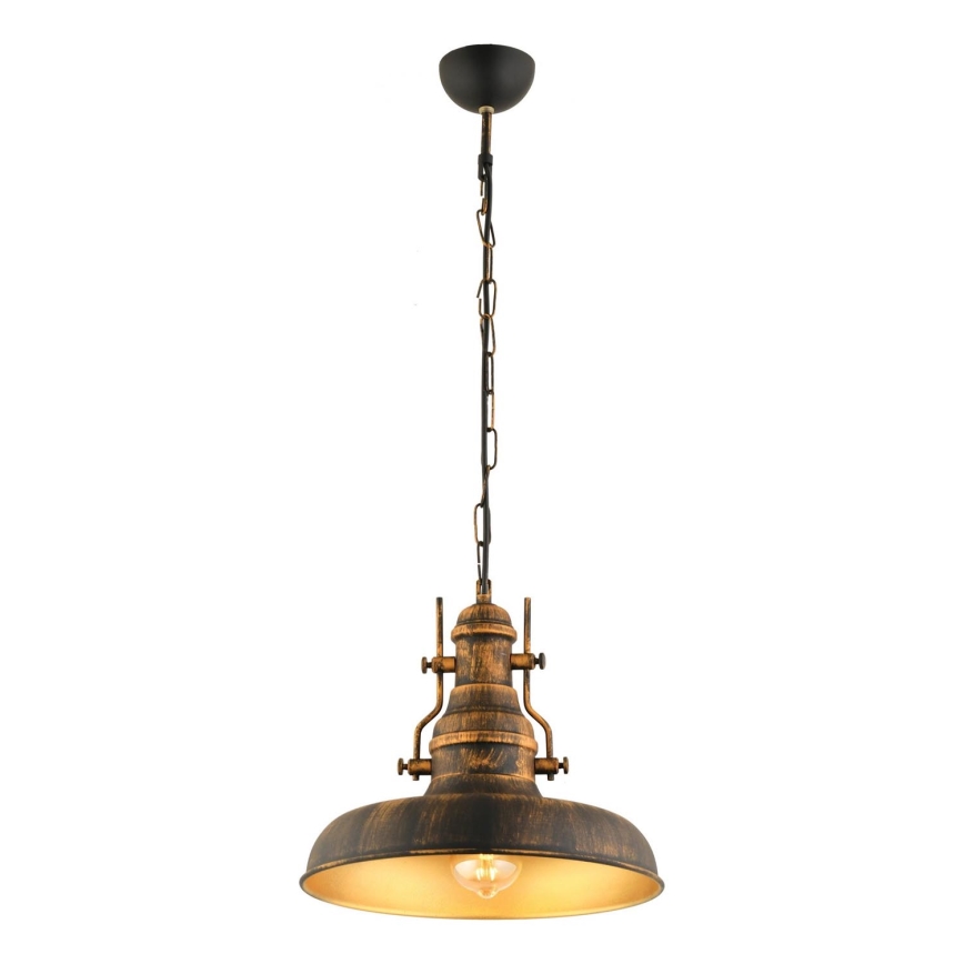 Lámpara colgante con cadena 1xE27/40W/230V bronce