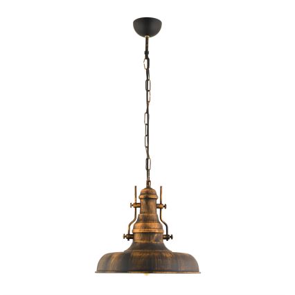 Lámpara colgante con cadena 1xE27/40W/230V bronce