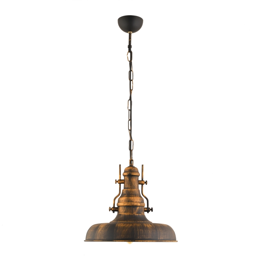 Lámpara colgante con cadena 1xE27/40W/230V bronce