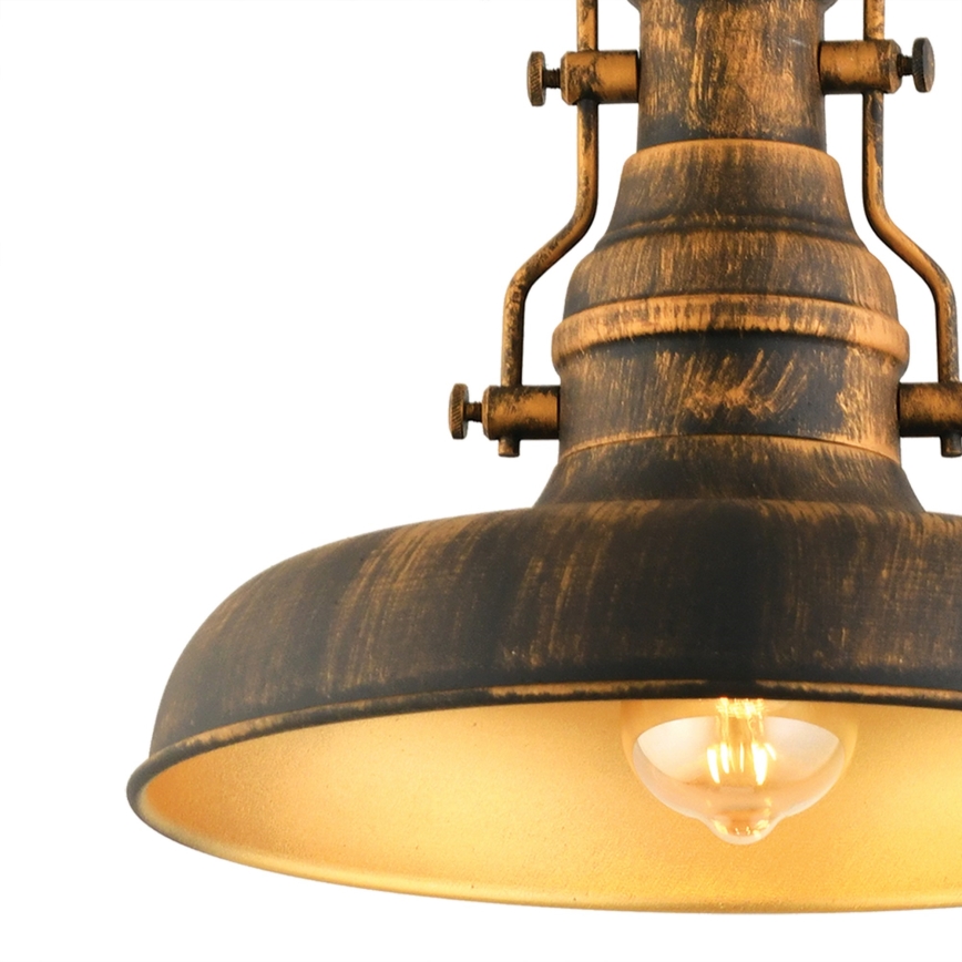 Lámpara colgante con cadena 1xE27/40W/230V bronce