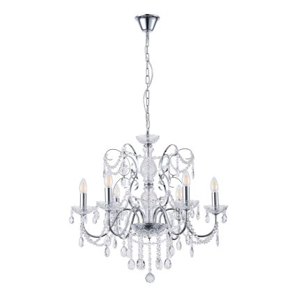 Lámpara colgante con cadena 6xE14/15W/230V