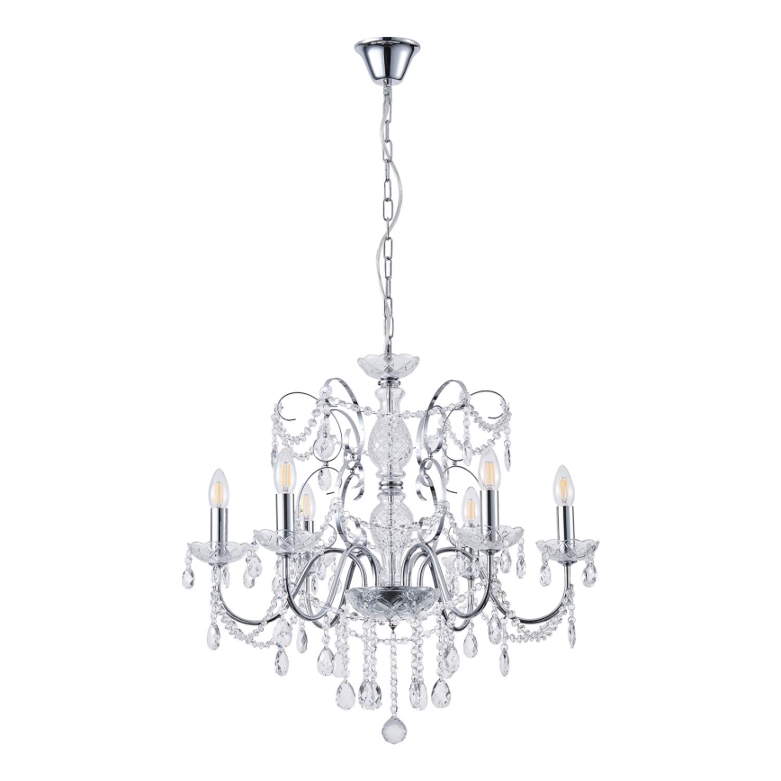 Lámpara colgante con cadena 6xE14/15W/230V