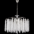 Lámpara colgante con cadena 7xE14/60W/230V diá. 54 cm cromo brillante
