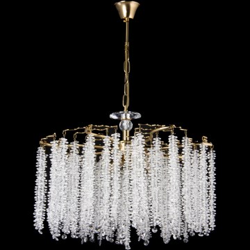 Lámpara colgante con cadena 7xE14/60W/230V diá. 54 cm dorado