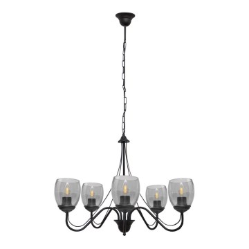 Lámpara colgante con cadena ALLENA 5xE27/15W/230V