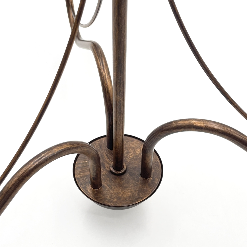 Lámpara colgante con cadena ANTON, 3x E14/15W/230V, acabado en bronce