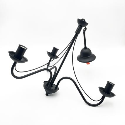 Lámpara colgante con cadena ANTON, 3xE14/15W/230V, negra