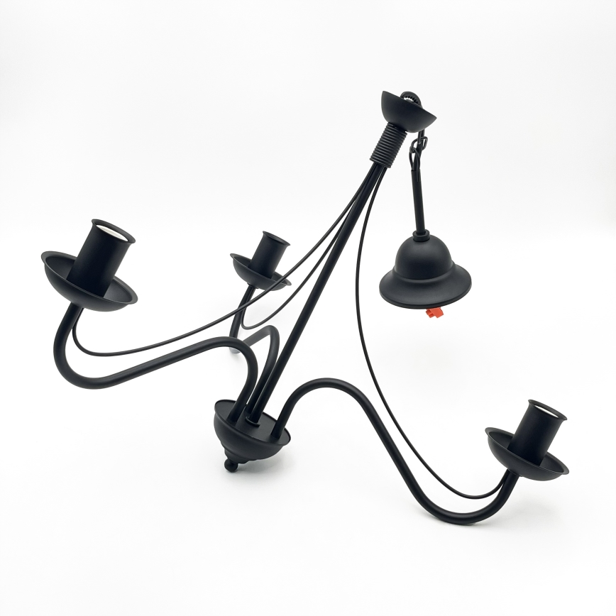 Lámpara colgante con cadena ANTON, 3xE14/15W/230V, negra