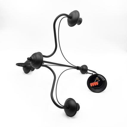 Lámpara colgante con cadena ANTON, 3xE14/15W/230V, negra